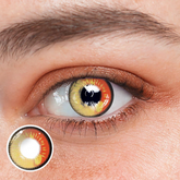Lentilles de contact colorées sur ordonnance Cosplay Anime rouge marron
